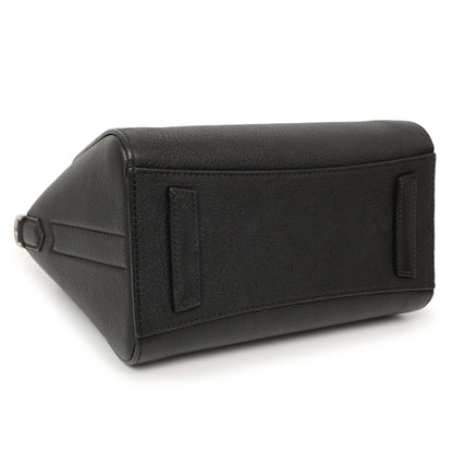 Exclusive Givenchy Black Sugar Goatskin Mini Antigona — Back View