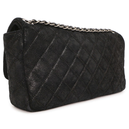Exclusive Chanel Black Cowhide Paris Dallas Double Flap — Side View
