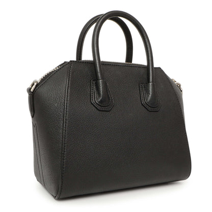 Exclusive Givenchy Black Sugar Goatskin Mini Antigona — Side View