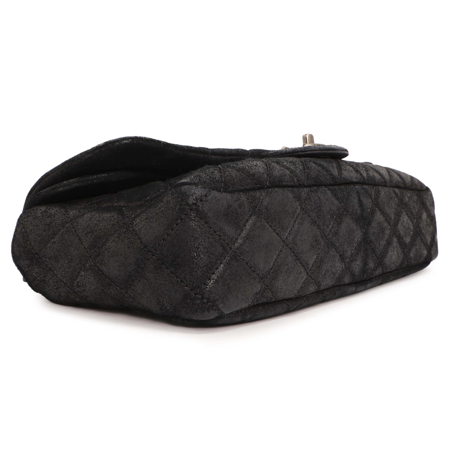 Exclusive Chanel Black Cowhide Paris Dallas Double Flap — Back View