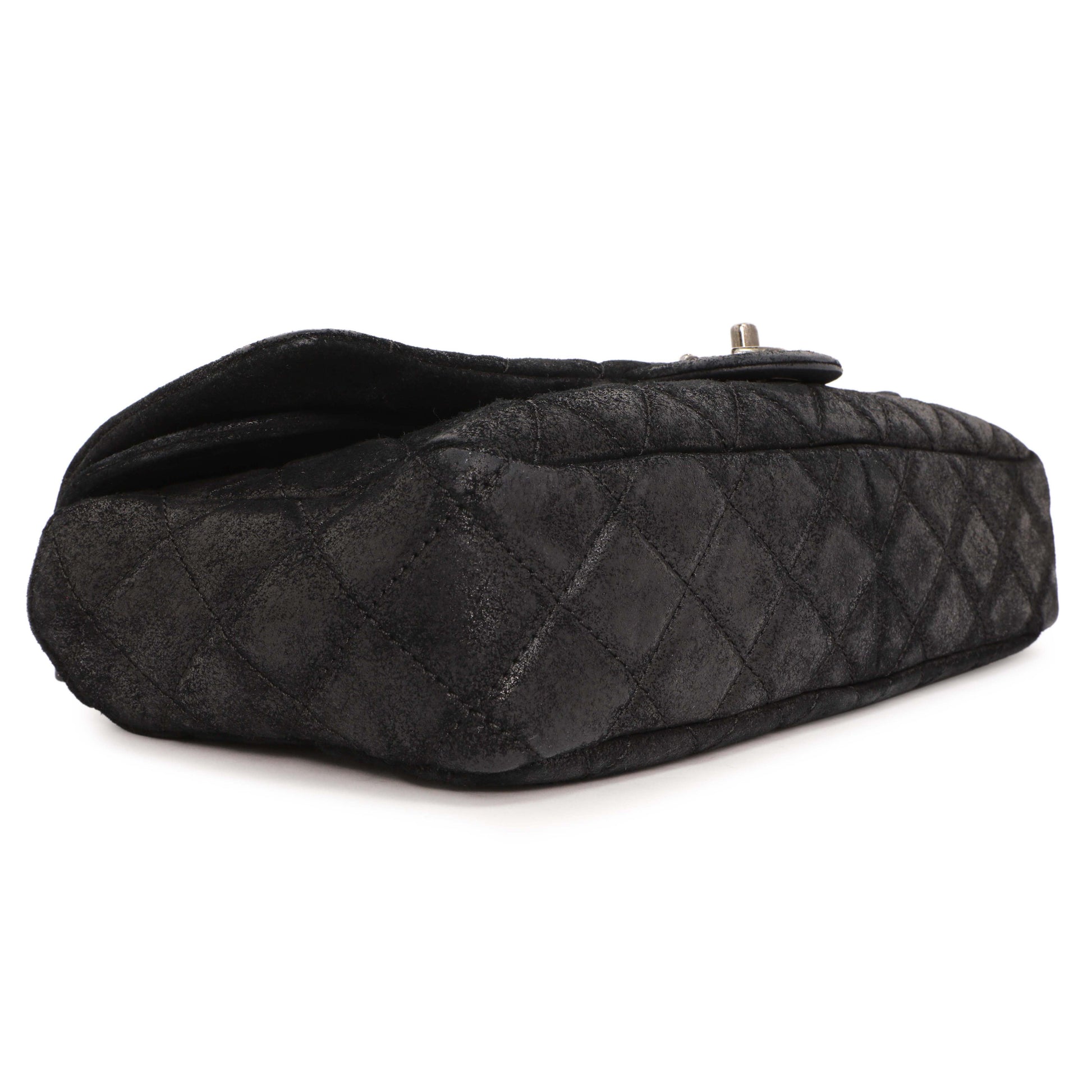 Exclusive Chanel Black Cowhide Paris Dallas Double Flap — Back View
