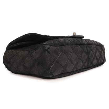 Exclusive Chanel Black Cowhide Paris Dallas Double Flap — Back View