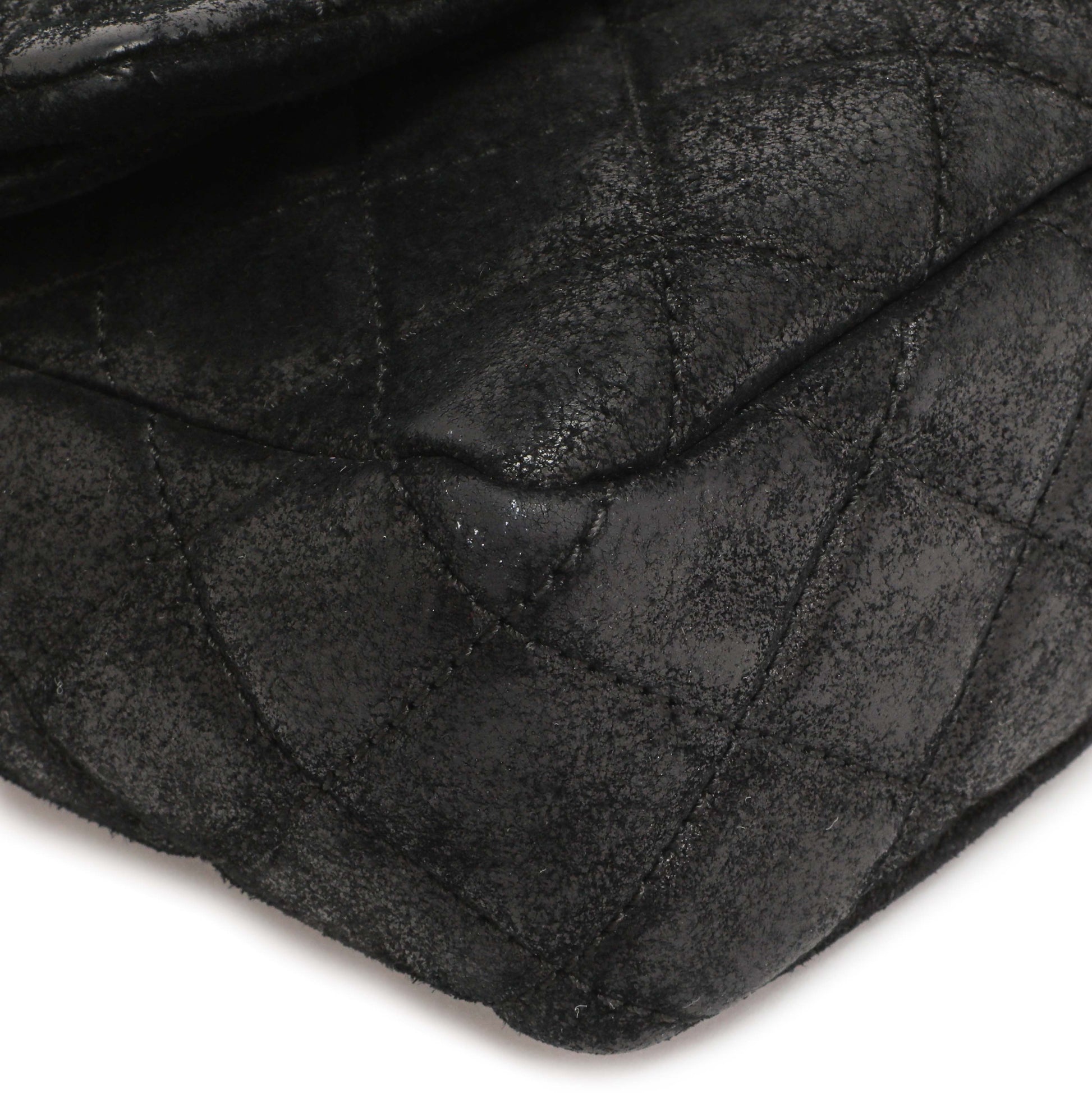 Exclusive Chanel Black Cowhide Paris Dallas Double Flap — Top View