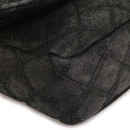 Exclusive Chanel Black Cowhide Paris Dallas Double Flap — Top View
