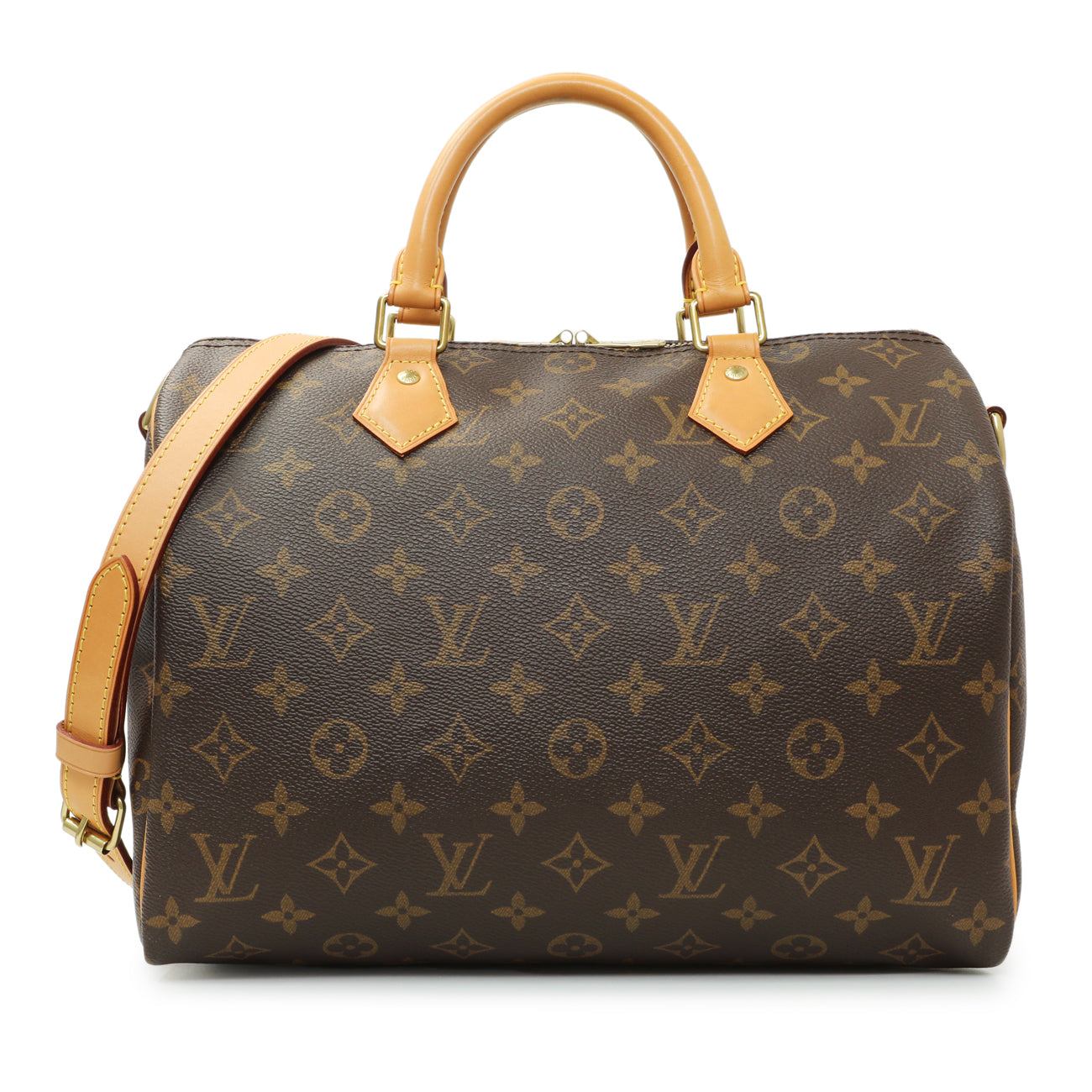 Exclusive Louis Vuitton Monogram Speedy Bandouliere 30 — Front View