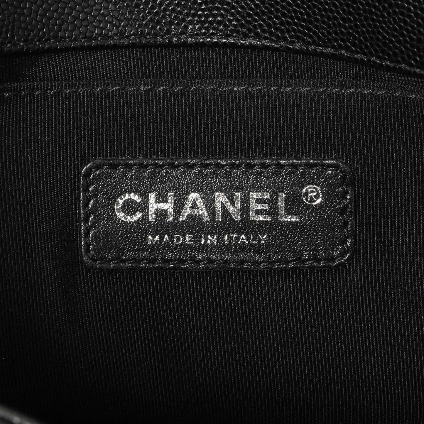Exclusive Chanel Black Chevron Quilted Caviar Small Boy Flap — Alternate View 10