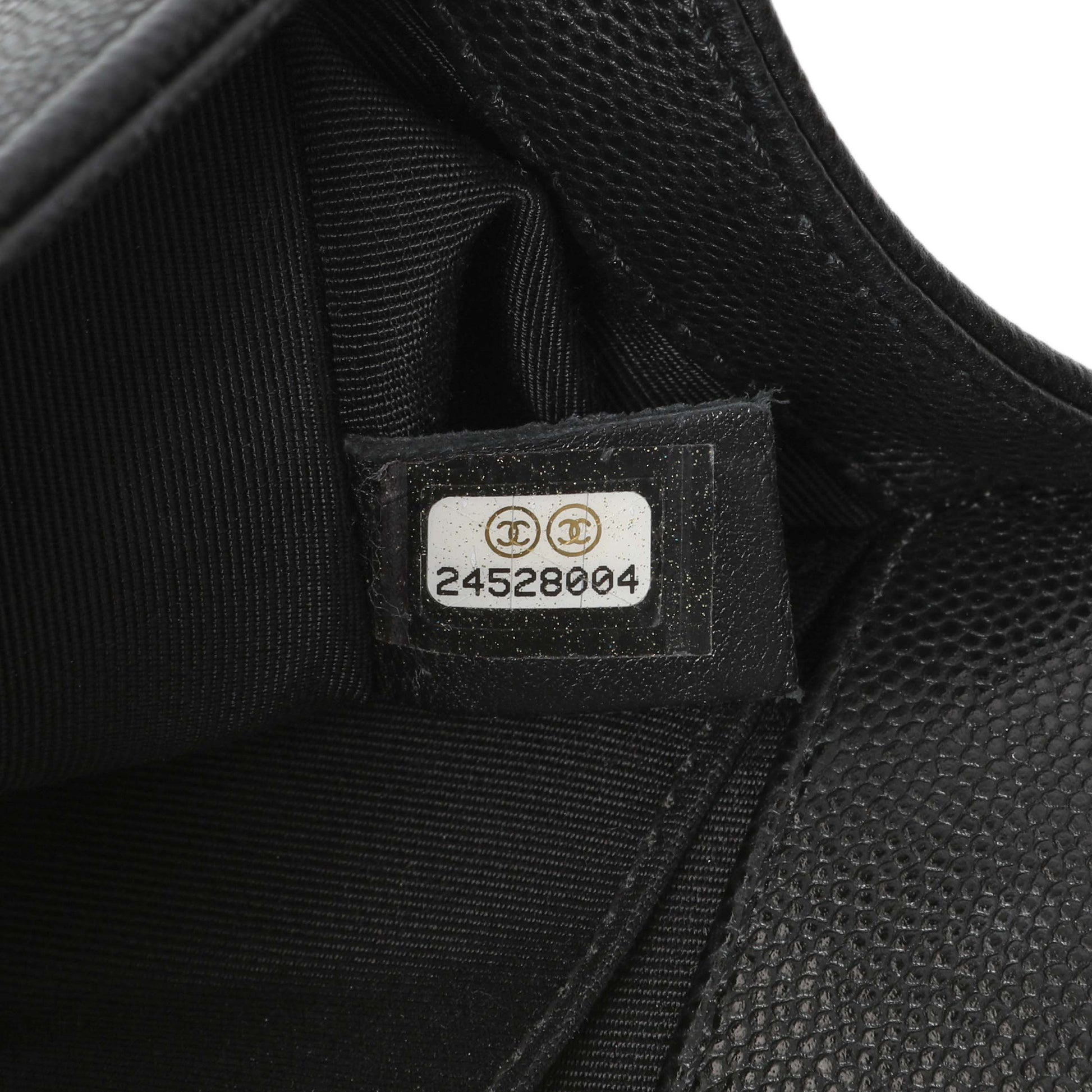 Exclusive Chanel Black Chevron Quilted Caviar Small Boy Flap — Alternate View 11