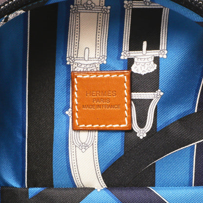 Exclusive Hermes Bleu Zanzibar Cavalcadour Airsilk Backpack — Detail View
