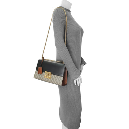 Exclusive Gucci GG Supreme Calfskin Medium Padlock Shoulder Bag — Alternate View 15