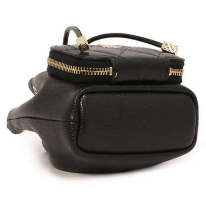 Exclusive Chanel Black Caviar Mini CC Pocket Bucket Bag — Top View