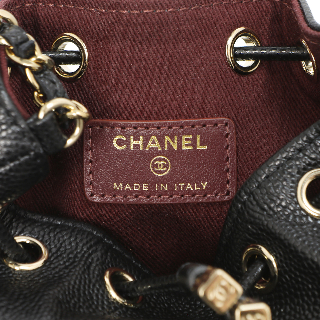 Exclusive Chanel Black Caviar Mini CC Pocket Bucket Bag — Lifestyle View