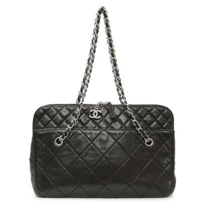 Exclusive Chanel Black Quilted Calfskin In The Business Camera Bag — Front View