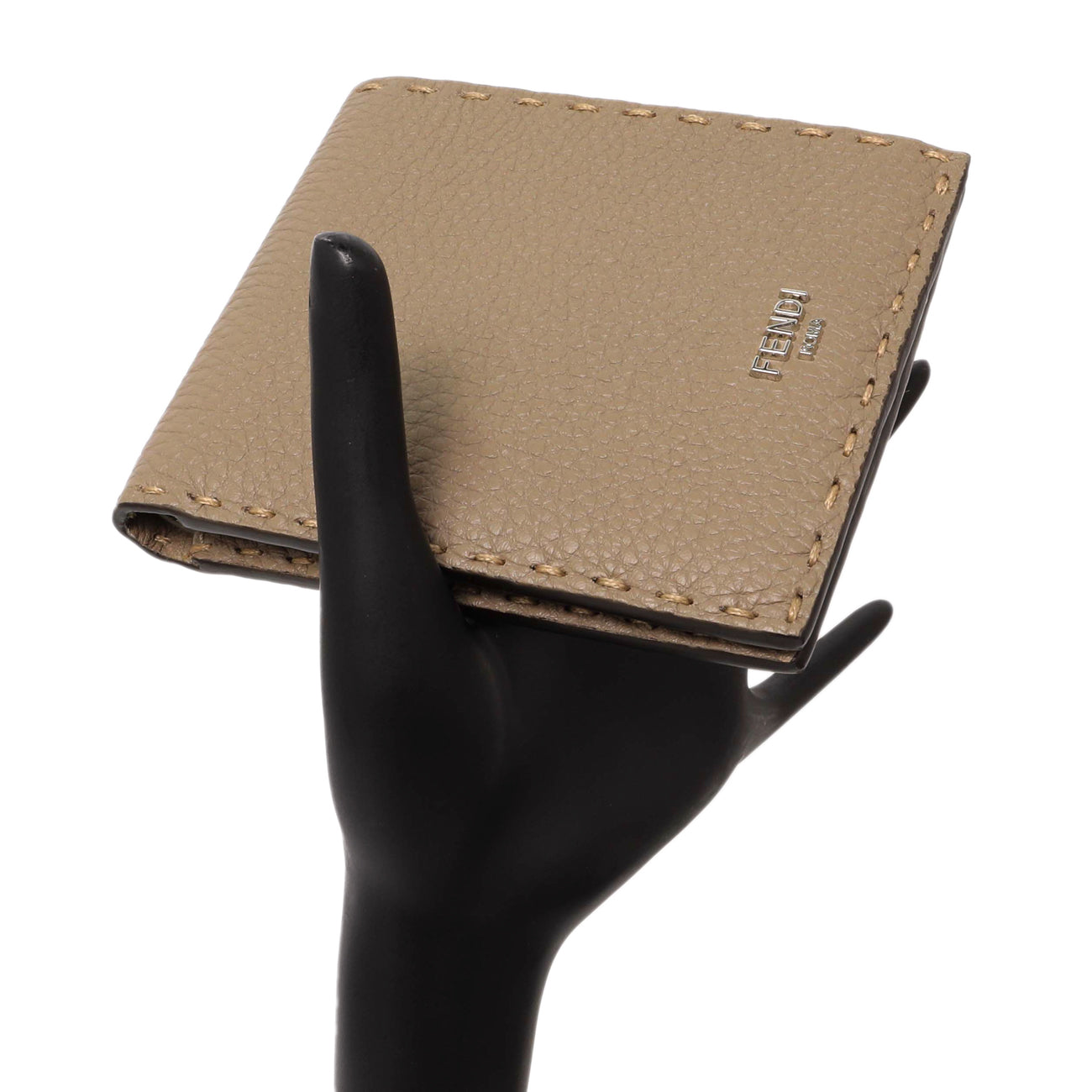 Exclusive Fendi Taupe Selleria Bifold Wallet — Alternate View 7