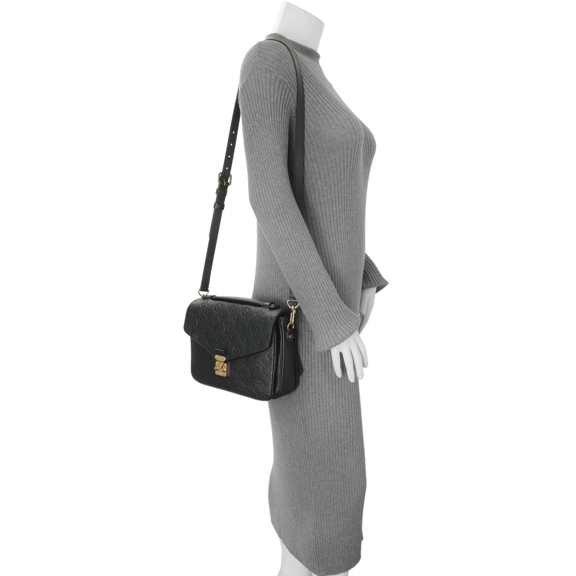 Exclusive Louis Vuitton Black Empreinte Pochette Metis — Alternate View 12