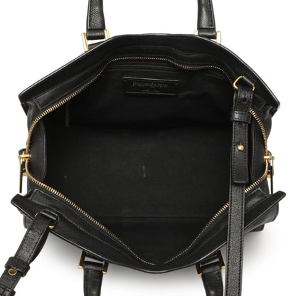 Exclusive Saint Laurent Black Sheepskin Small Cabas Chyc — Alternate View 8