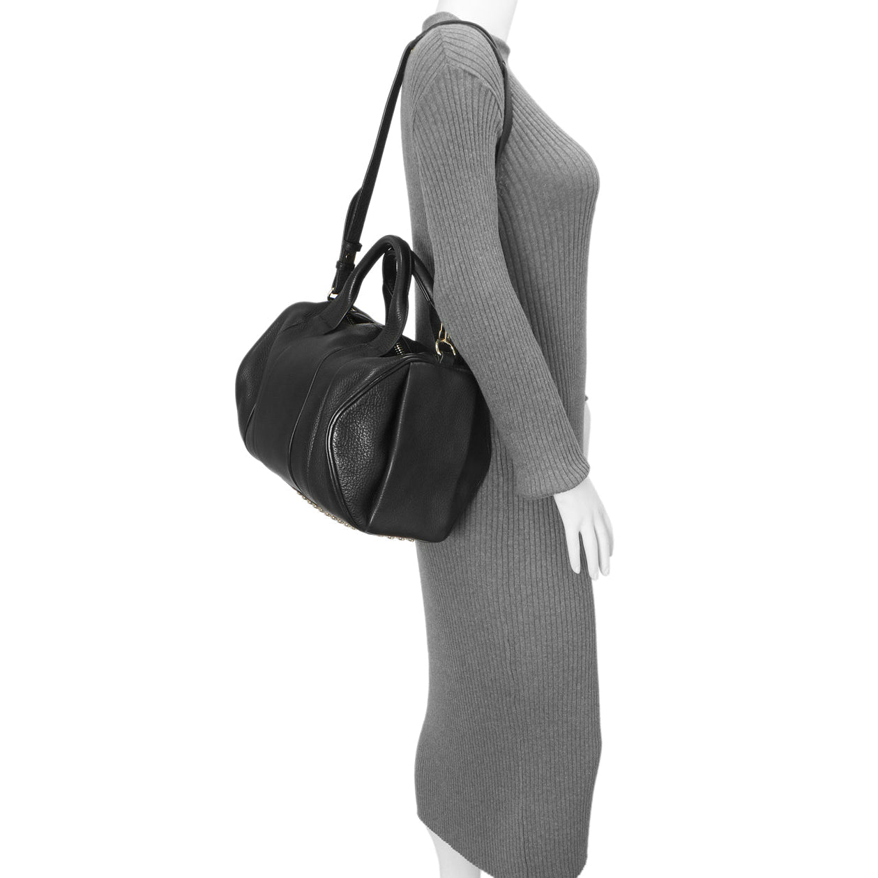 Exclusive Alexander Wang Black Pebbled Lambskin Rocco — Alternate View 9