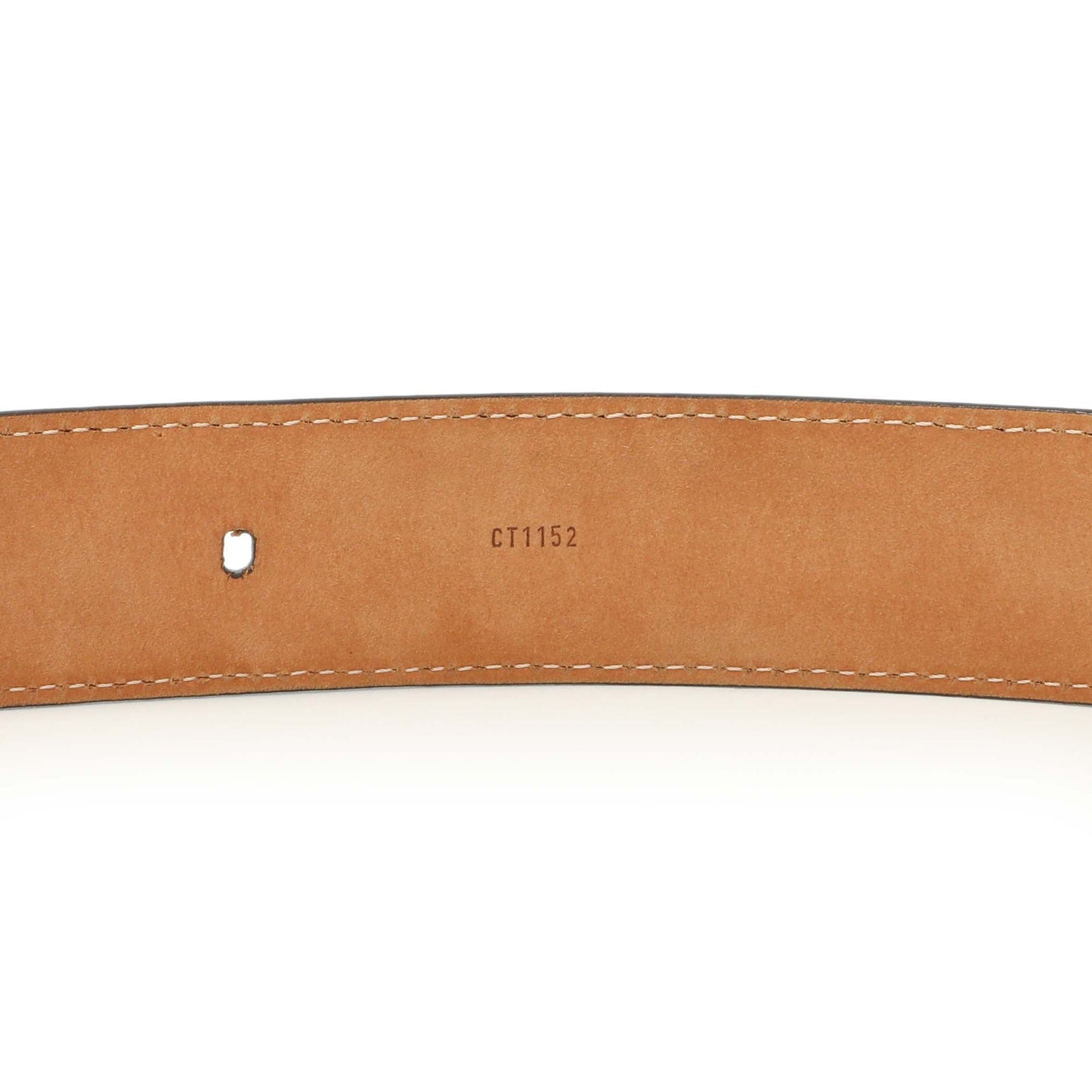 Exclusive Louis Vuitton Monogram 30mm Ellipse Belt — Top View