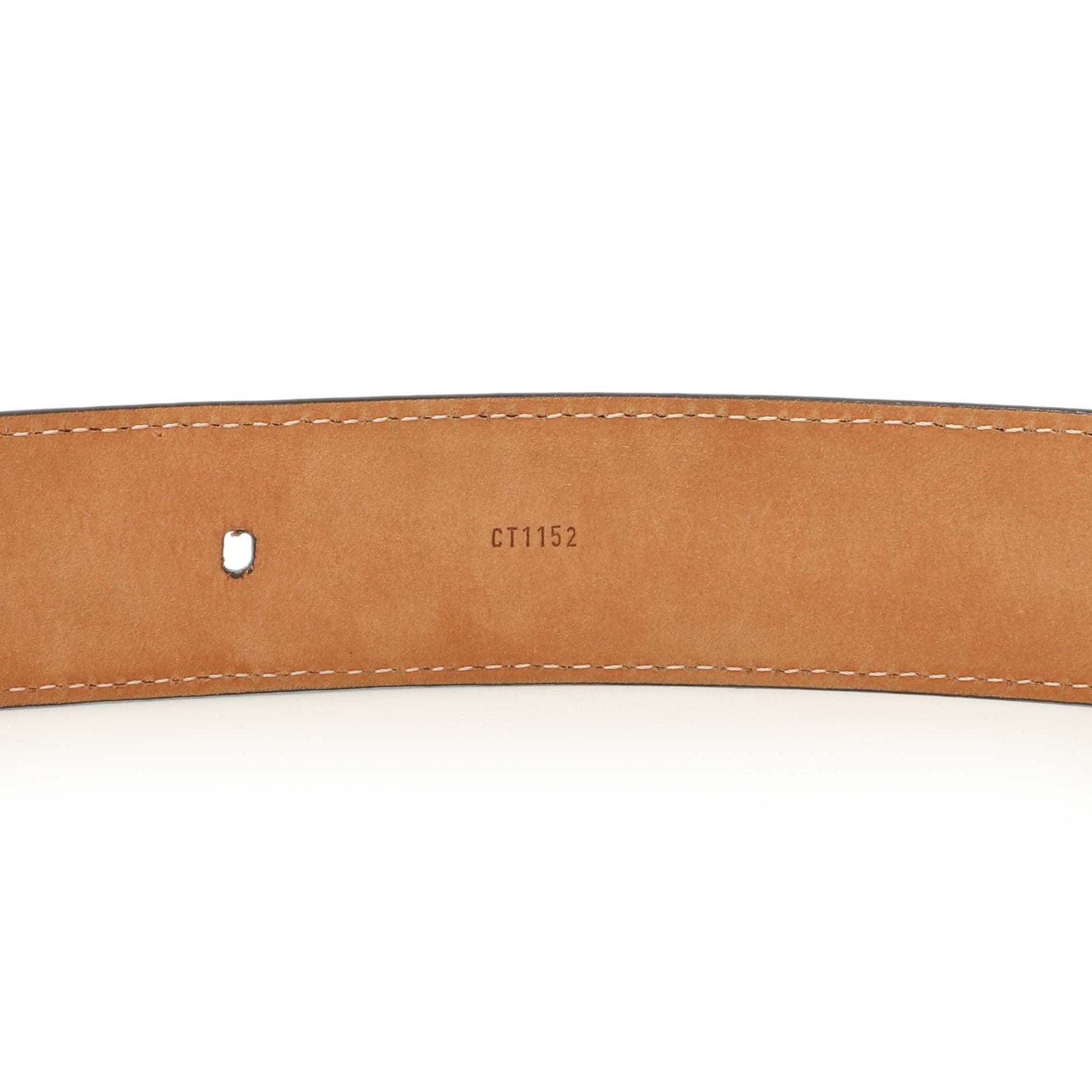 Exclusive Louis Vuitton Monogram 30mm Ellipse Belt — Top View