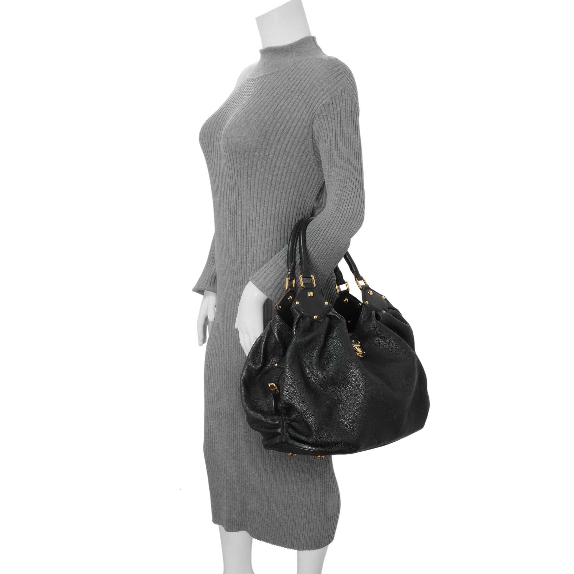 Exclusive Louis Vuitton Black Monogram Mahina L — Alternate View 8