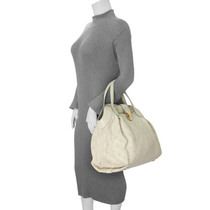 Exclusive Louis Vuitton Ivory Mahina Cirrus MM — Alternate View 13