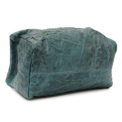 Exclusive Givenchy Teal Tumbled Sheepskin Pandora Wristlet Clutch — Side View