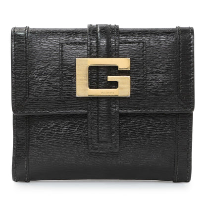 Exclusive Gucci Black Calfskin Vintage Compact Wallet — Front View