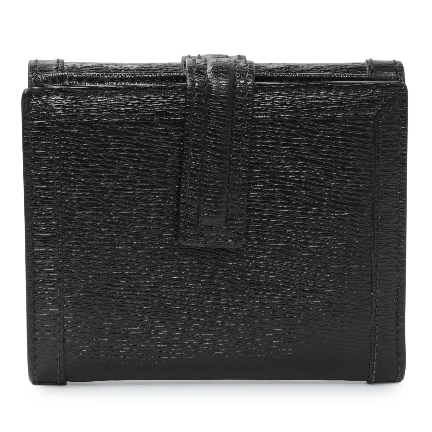 Exclusive Gucci Black Calfskin Vintage Compact Wallet — Side View