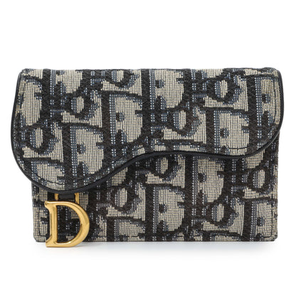 Exclusive Christian Dior Oblique Saddle Card Holder — Front View