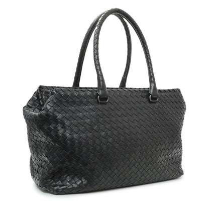 Exclusive Bottega Veneta Black Nappa Intrecciato Brick Tote — Side View