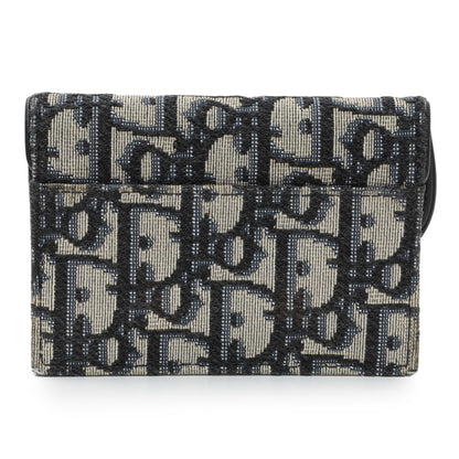 Exclusive Christian Dior Oblique Saddle Card Holder — Side View
