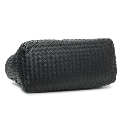 Exclusive Bottega Veneta Black Nappa Intrecciato Brick Tote — Back View