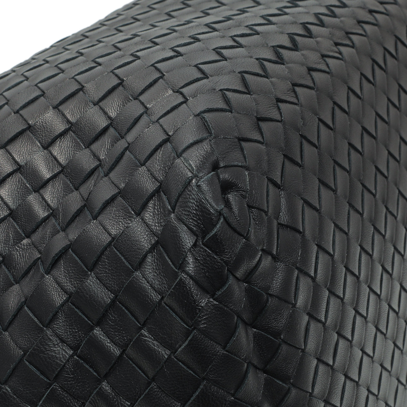 Exclusive Bottega Veneta Black Nappa Intrecciato Brick Tote — Top View
