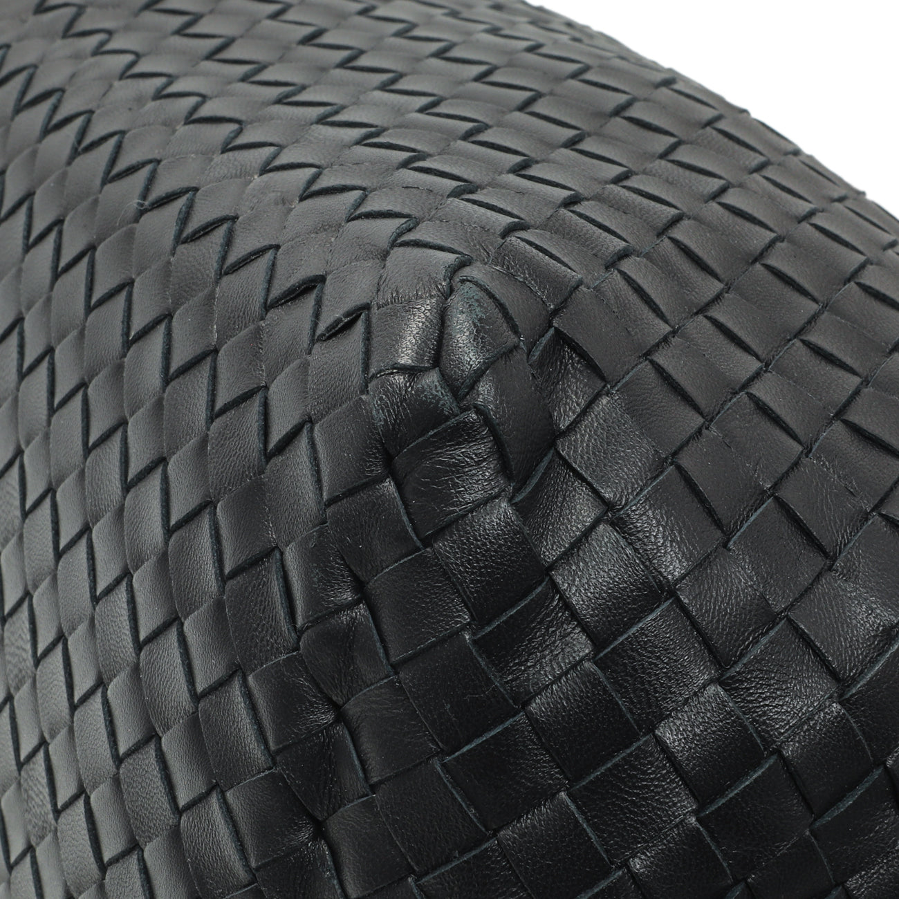 Exclusive Bottega Veneta Black Nappa Intrecciato Brick Tote — Detail View