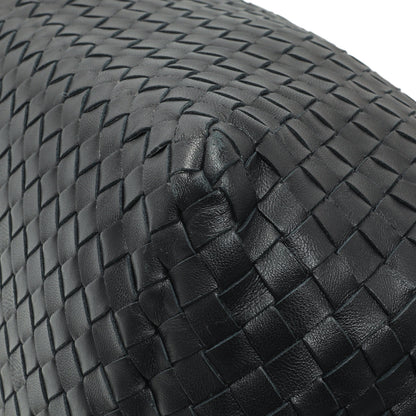 Exclusive Bottega Veneta Black Nappa Intrecciato Brick Tote — Detail View