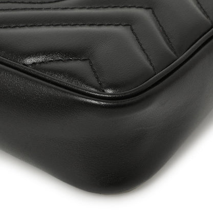 Exclusive Gucci Black Calfskin Matelasse Super Mini GG Marmont — Alternate View 7