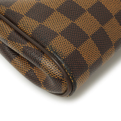 Exclusive Louis Vuitton Damier Ebene Eva Clutch — Top View