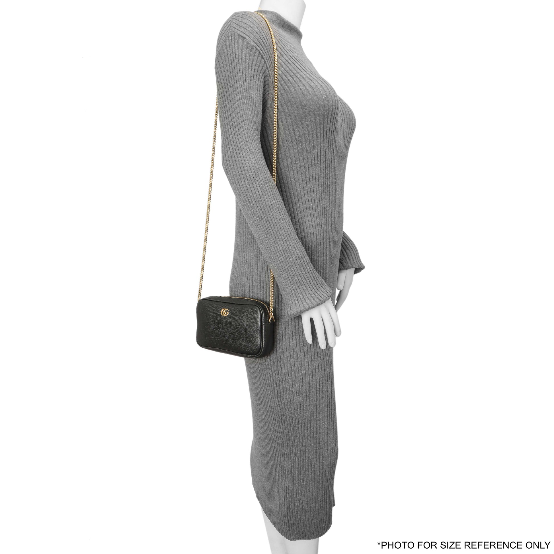 Exclusive Gucci Black Calfskin Super Mini Marmont Crossbody — Alternate View 8