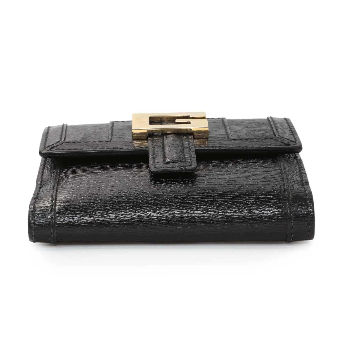 Exclusive Gucci Black Calfskin Vintage Compact Wallet — Back View