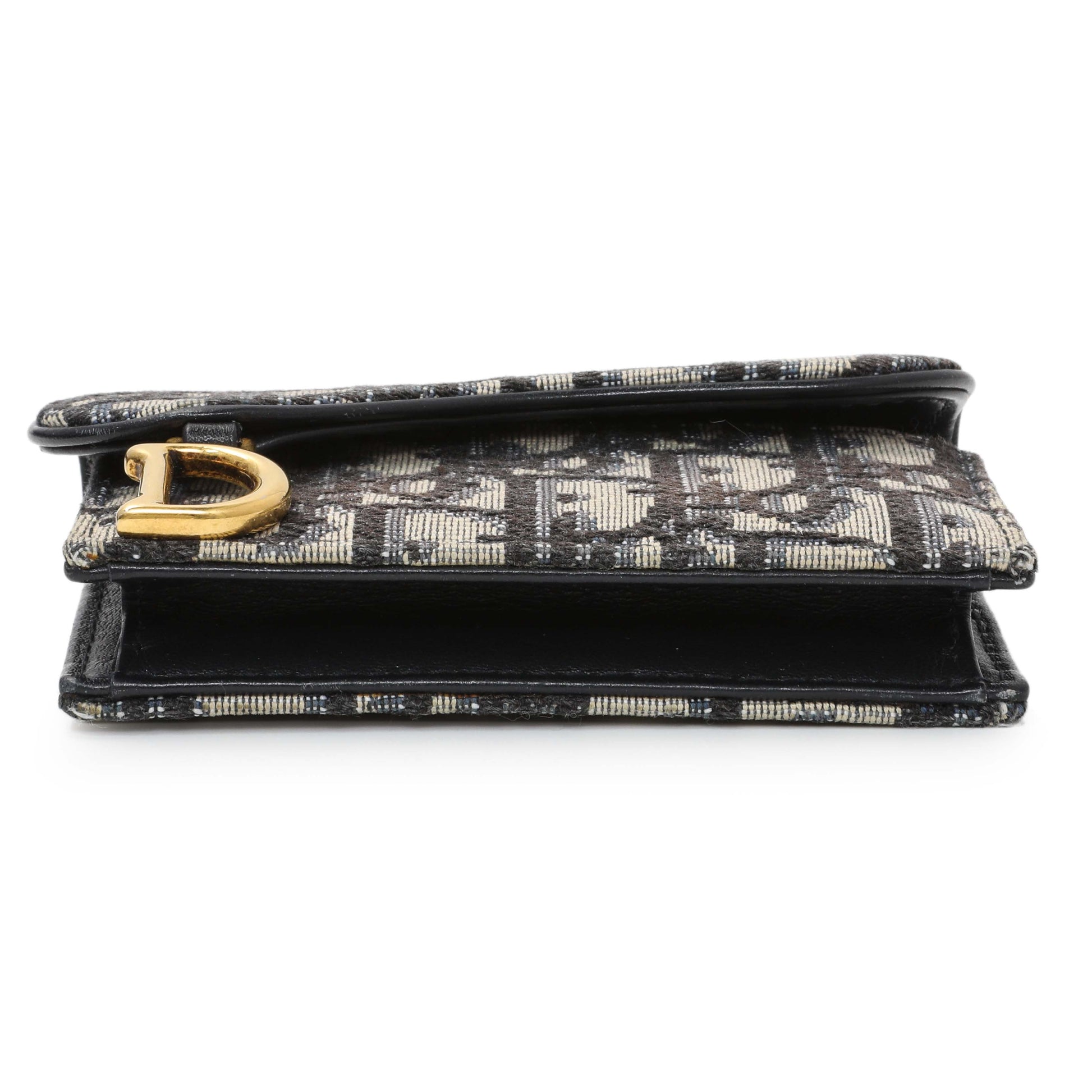 Exclusive Christian Dior Oblique Saddle Card Holder — Back View