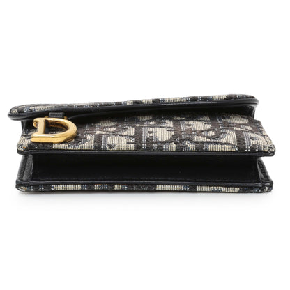 Exclusive Christian Dior Oblique Saddle Card Holder — Back View