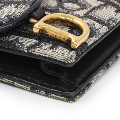 Exclusive Christian Dior Oblique Saddle Card Holder — Top View