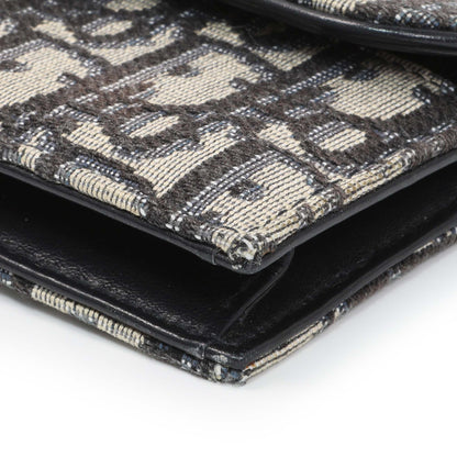 Exclusive Christian Dior Oblique Saddle Card Holder — Detail View