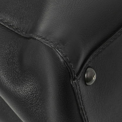 Exclusive Fendi Black Vitello Seta Medium Peekaboo Iconic Satchel — Top View