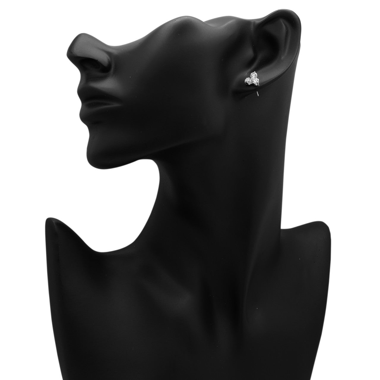 Exclusive 18K White Gold 1.34 Carat Diamond Earrings — Side View