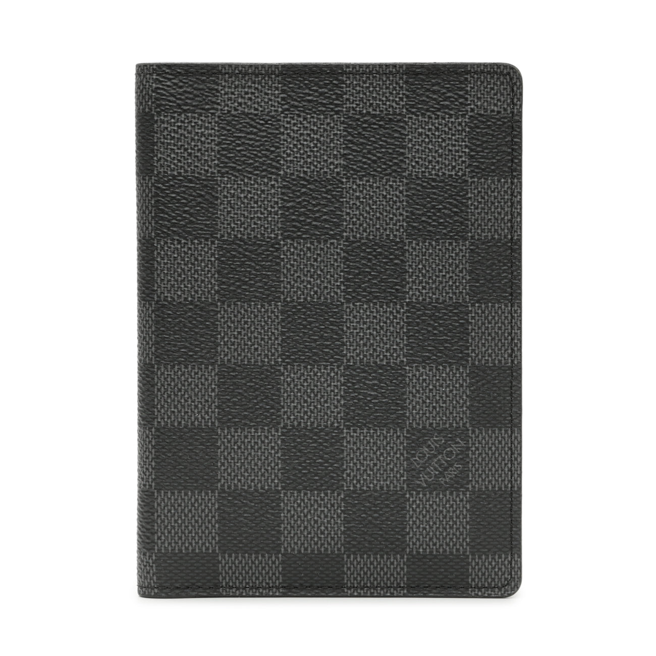 Exclusive Louis Vuitton Damier Graphite Passport Cover — Front View