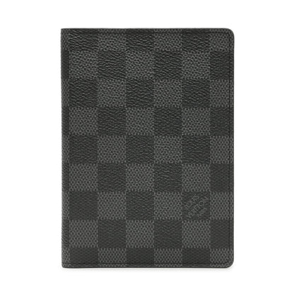 Exclusive Louis Vuitton Damier Graphite Passport Cover — Front View