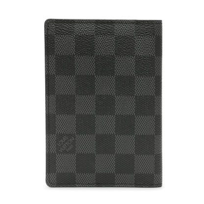 Exclusive Louis Vuitton Damier Graphite Passport Cover — Side View