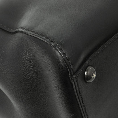 Exclusive Fendi Black Vitello Seta Medium Peekaboo Iconic Satchel — Lifestyle View
