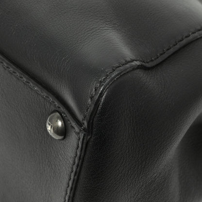 Exclusive Fendi Black Vitello Seta Medium Peekaboo Iconic Satchel — Alternate View 7