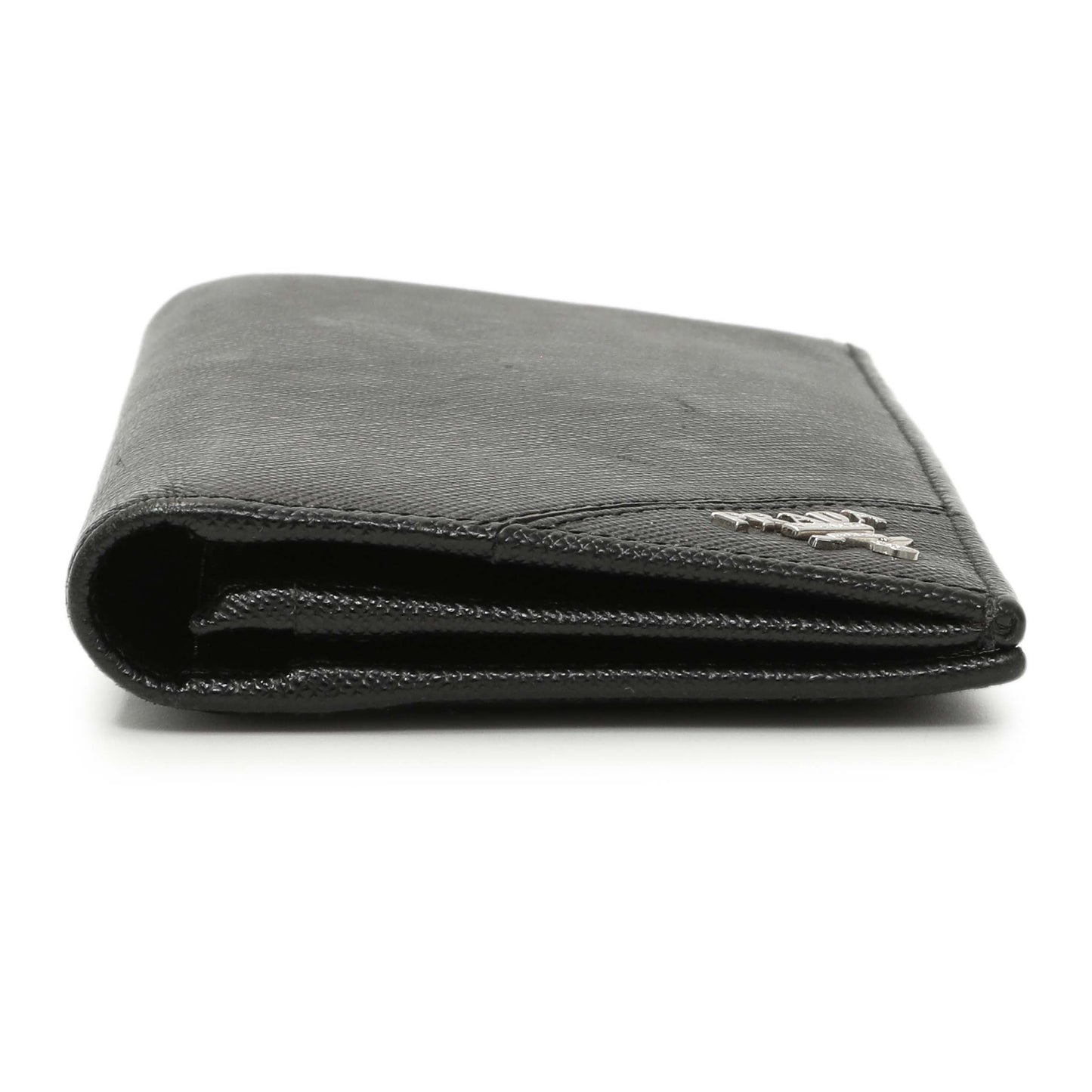 Exclusive Prada Nero Saffiano Bifold Long Wallet — Back View